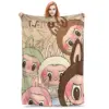 Labubu Blanket Multi-size Cozy and Lightweight Cartoon Throw Blankets for Couch Sofa and Bed 1