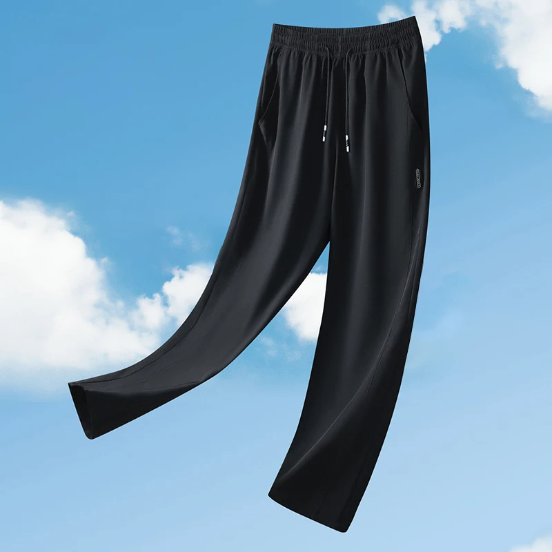 Running Pants Cooling Summer Ice Silk Pants Soft Stretchy Pant Loose Casual Qui…