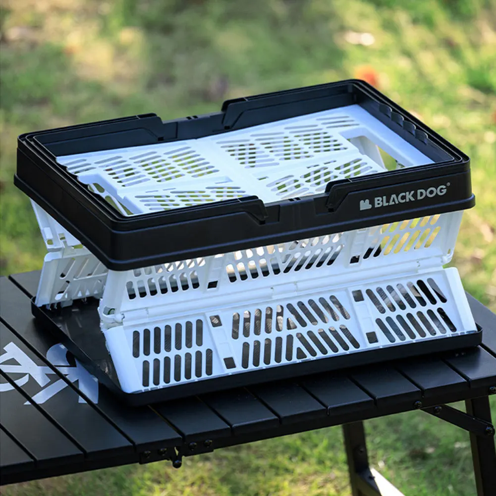 Foldable PP Storage Basket for Camping Picnic Kitchen