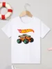 Different Colors Tee T-shirt Short Sleeve Cool Boys Girls Clothes Hot Wheels Printing Round Neck Top T-shirt Children 1