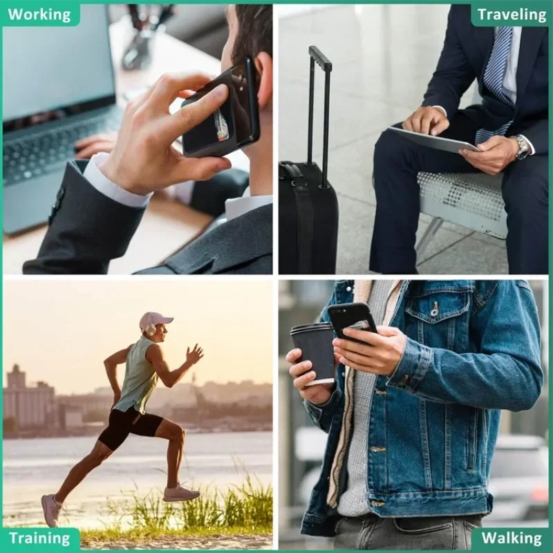 Modische Handytasche im Brieftaschen-Stil – selbstklebende, elastische Stoffhalterung, rutschfest und schlank, sichere Karten, Bargeld, passend für iPhone- und Android-Geräte – Detail 6