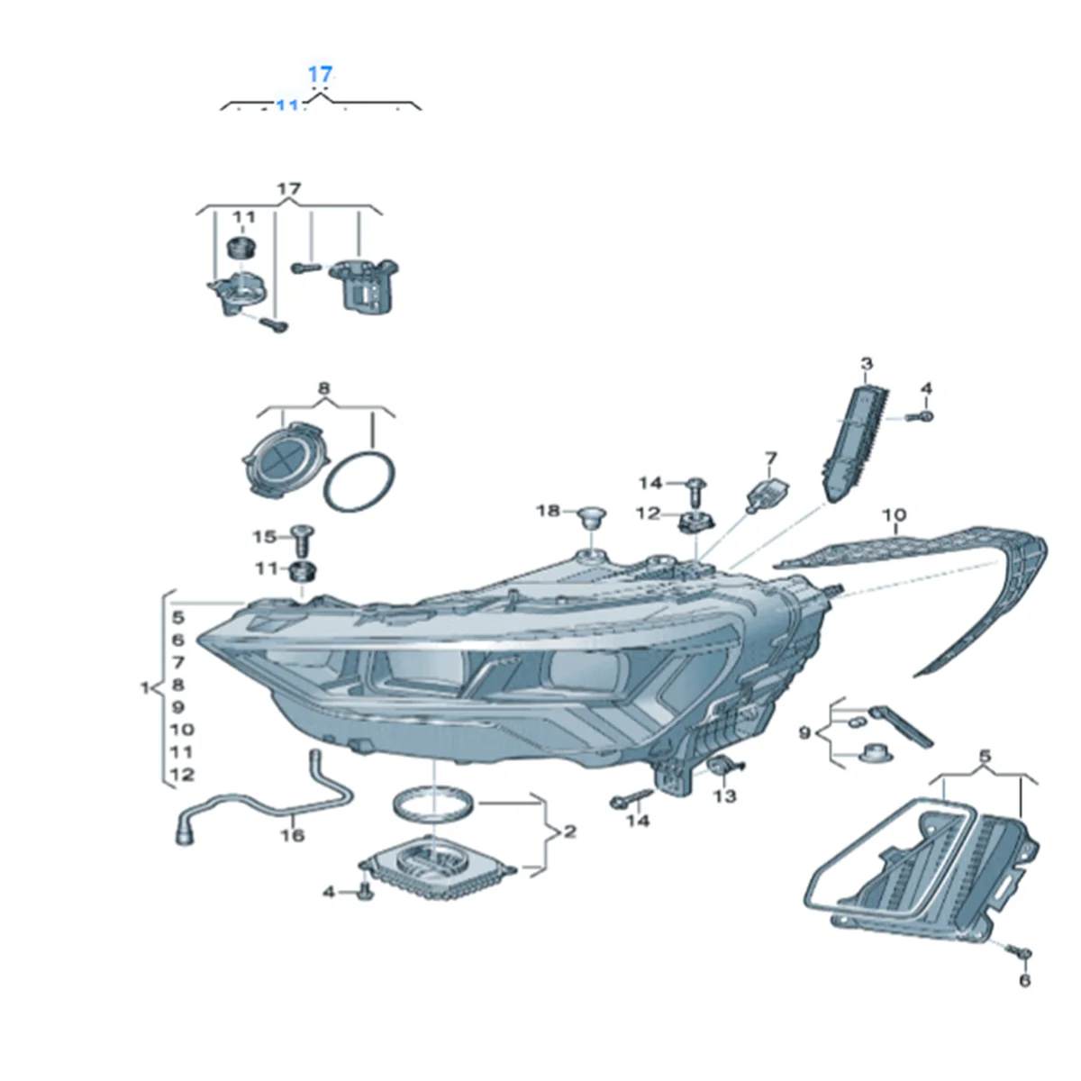 

A Pair of headlights back cover 83A941159 83A941158 For RSQ3