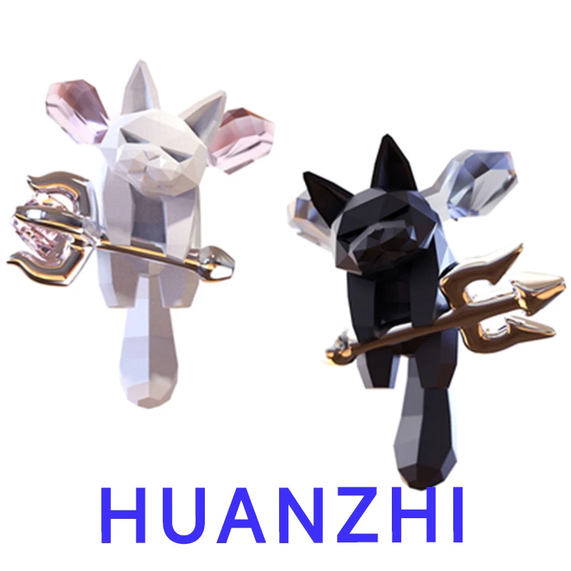 

HUANZHI The Cat with Wings Earrings for Women Cute Earrings Trend 2023 Accessories Y2k New Ear Clips Bijouterie Girls Festival