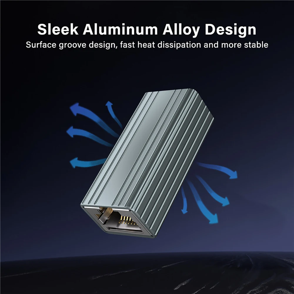 10Gbps RJ45 Connector Ethernet Female to Female 10000Mbps Network Extender Extension for Cat8 Cat7 Cat6 Ethernet Cable Adapter