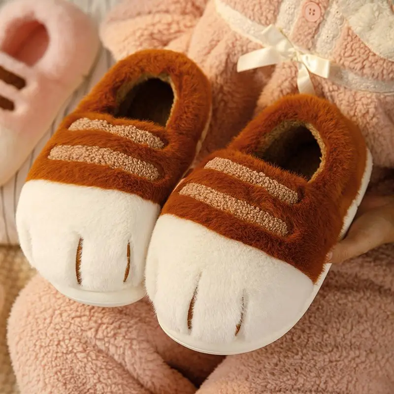 Designer Female Cat Paw Slippers Home Girls Animal Claw Platform