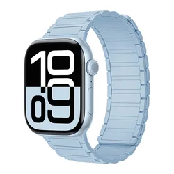 Magnetic Silicone Strap for Smartwatches - Versatile and Durable Design (LIGHT BLUE)