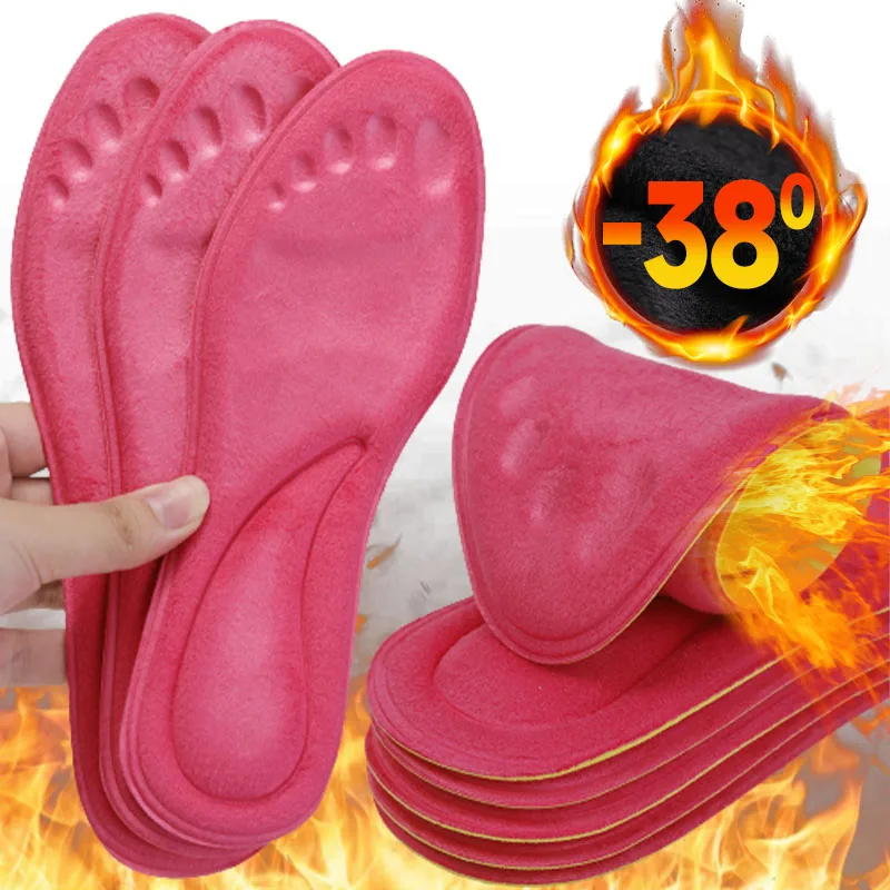 

6/4/2pcs Women's Self Heated Thermal Insoles For Feet Winter Thermal Thicken Memory Foam Shoe Pads Shoes Self-heating Shoe Pads