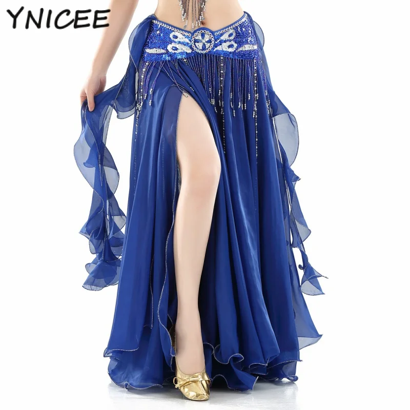 

Women Belly Dance Costume Woman Dancing Chiffon Skirt Sexy Gypsy Spanish Flamenco Oriental Performance Costumes