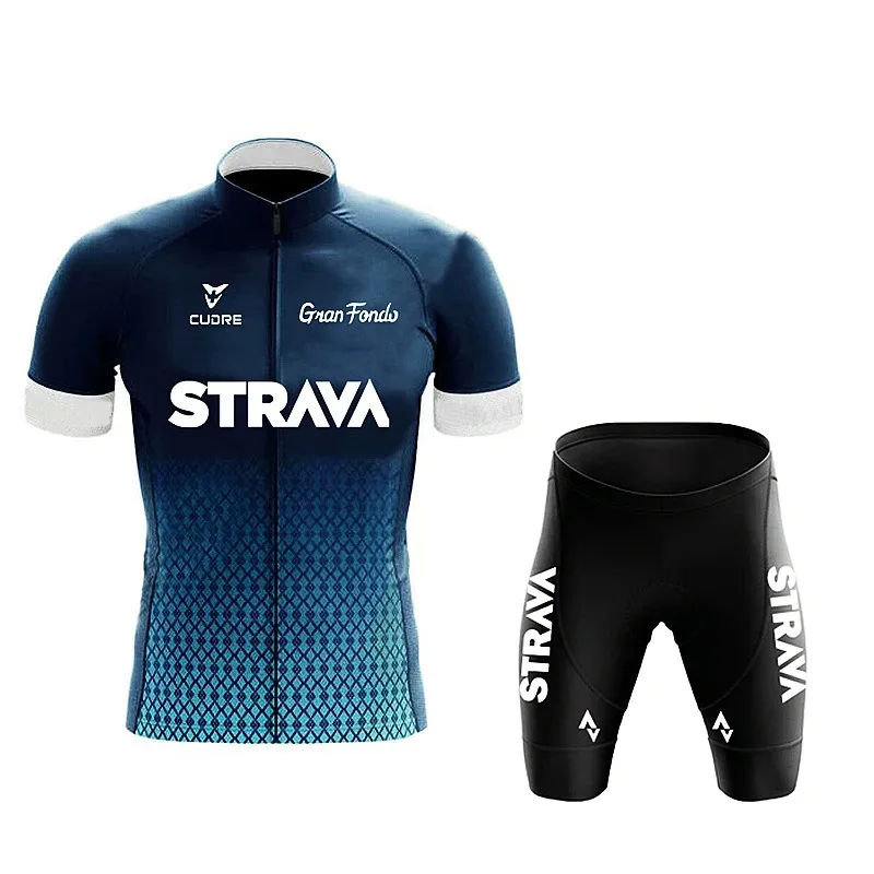 2019年 STRAVA プリント サイクルウェア セット ビブタイプ