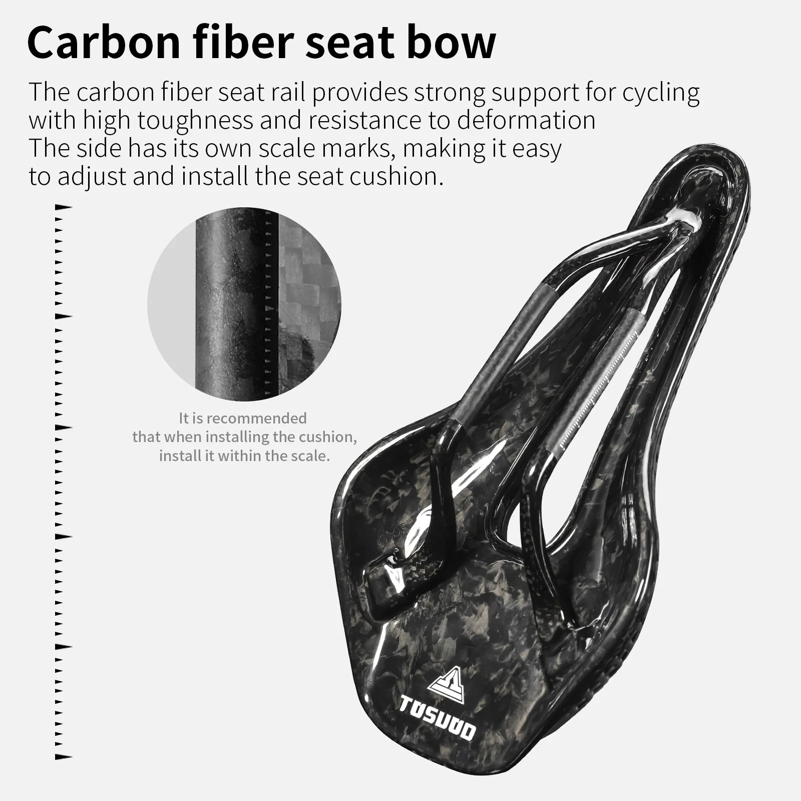 TOSUOD 3D Printed Carbon Fiber Ultralight Hollow Bicycle Saddle Racing - Image 2