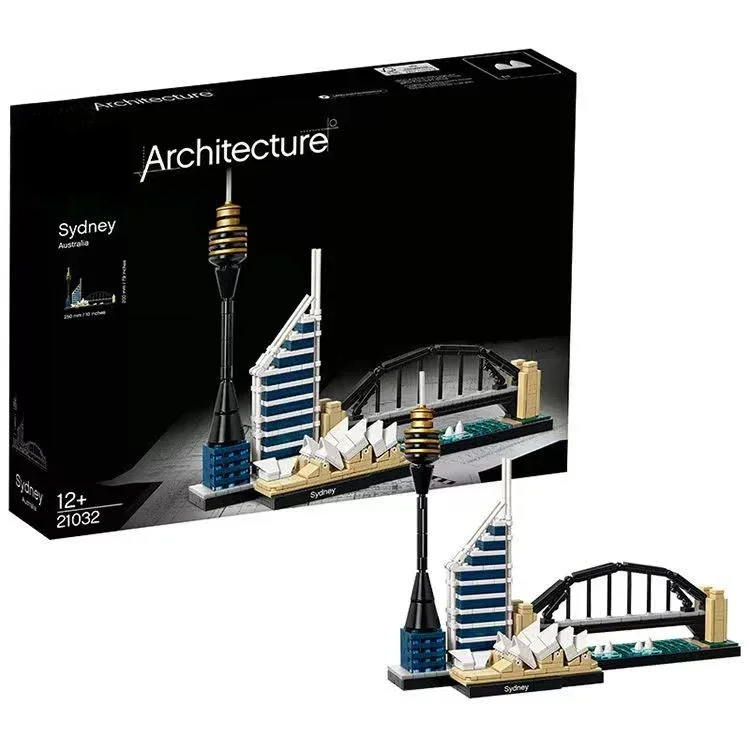 21032 Architettura Paris Dubai London Sydney Chicago Shanghai Block Set Brick Classic City Model Regalo Giocattolo Per Bambini
