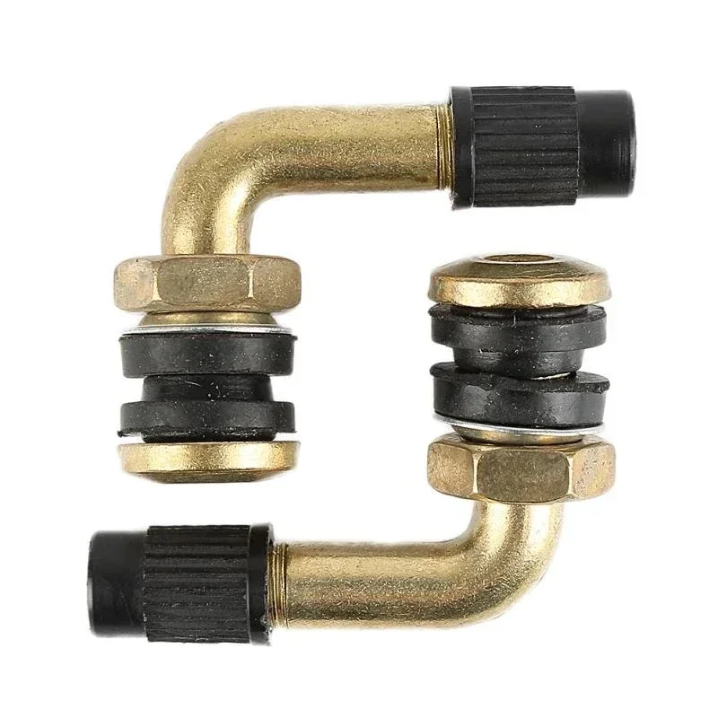 2pcs 90 Degree Angle Air Tyre Valves For Truck Motorcycle Bike Car Valve Extension Stem CNC aluminum Accessories Adapter
