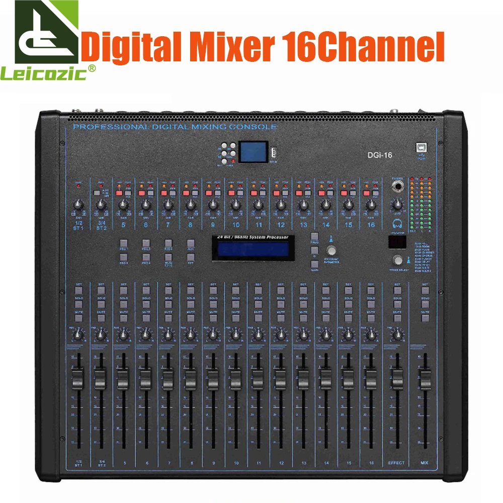 Leicozic 16 Channel Digital Mixer Studio Dgi16 Audio Console Rack Mountable Compact Recording For Stage Equipamento De Som - Stage Audio - AliExpress