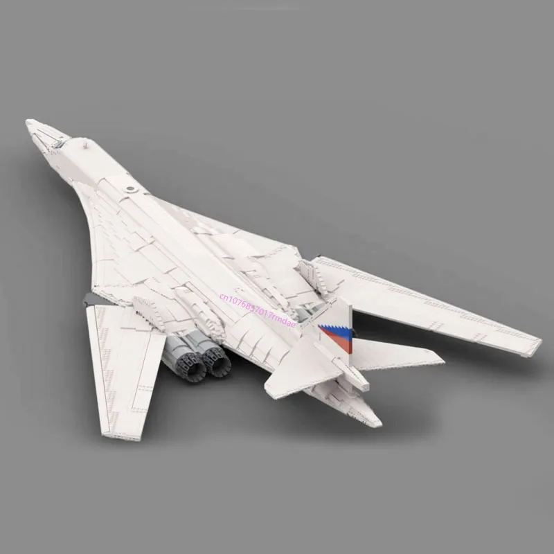 군용 MOC 러시아 Tu-160 백조 전략 폭격기 모델, 창의적인 아이디어, 하이테크 어린이 장난감 비행기 블록, 9500 개