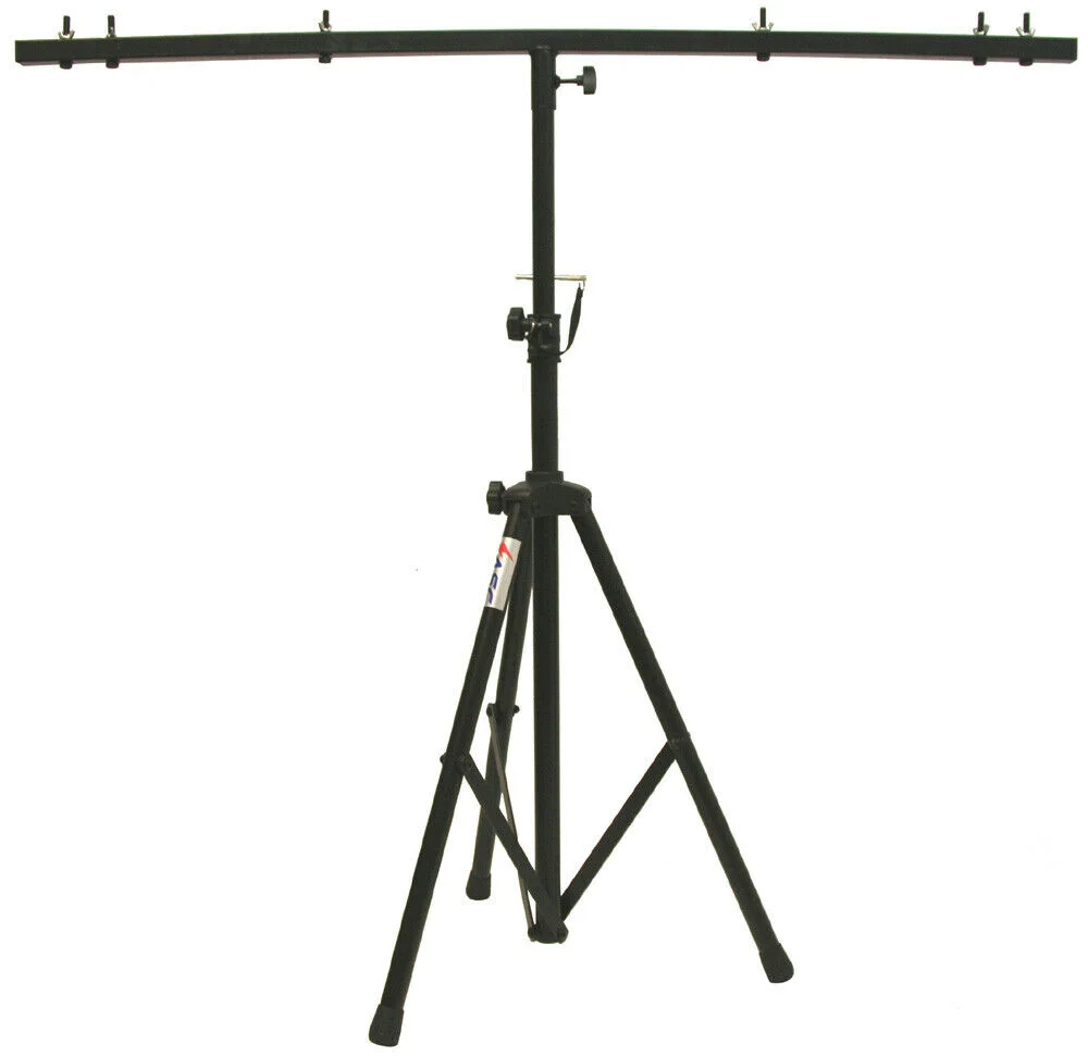 

Pro Audio DJ Adjustable Tripod Stand with Top T Bar for Par Cans Wash or Universal Lighting Fixtures