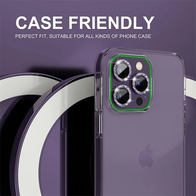 ☆　iPhone 13 Pro Max　カメラレンズプロテクター　バンパー 金属ガラスカメラレンズプロテクターケース IPhone 13 11 14 Pro