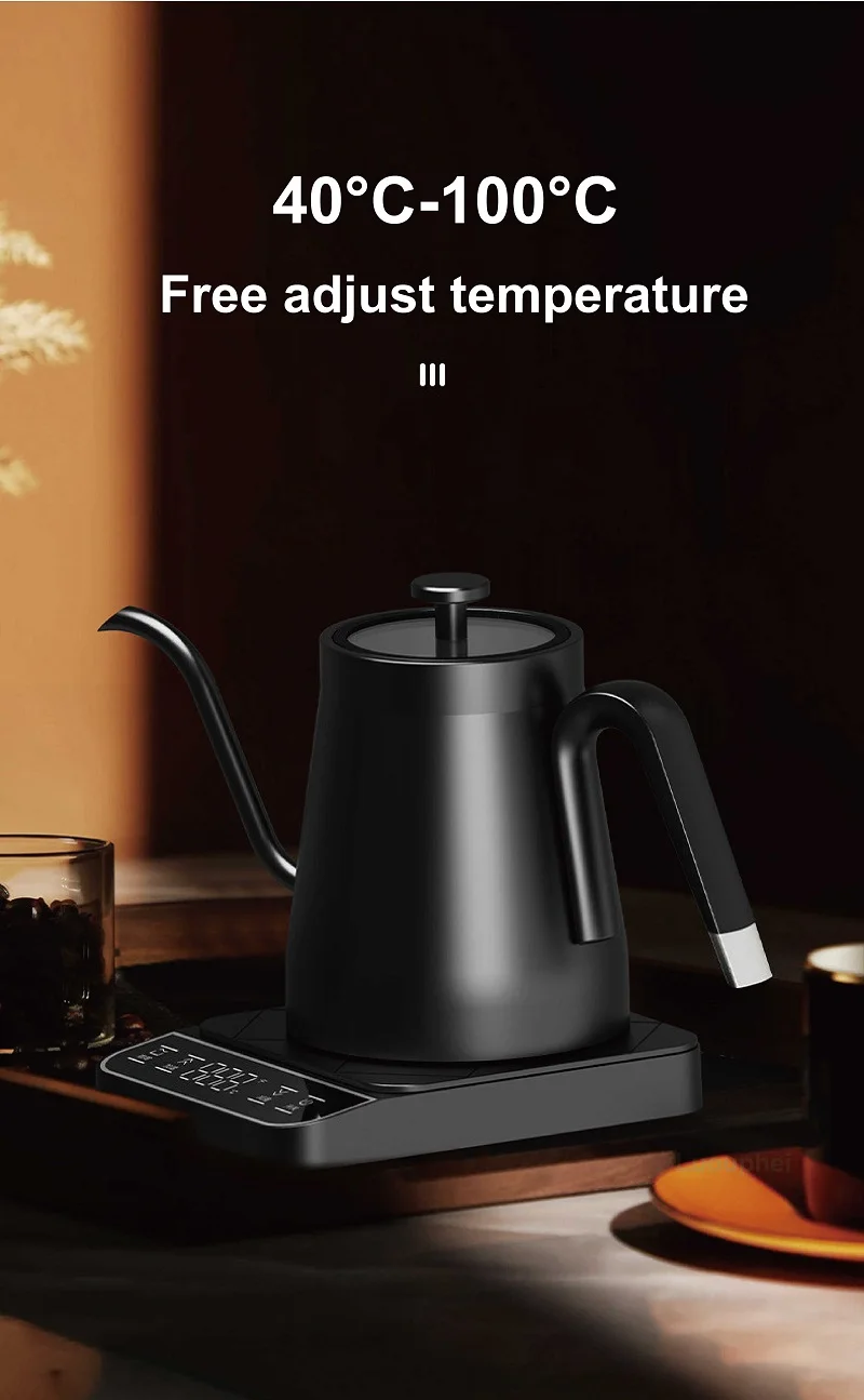 Description Picture 6 of item110V/220V Electric Kettle Gooseneck Kettle 1350W Hand Brewed Coffee Kettle Temperature Controlled Kettle Smart Tea Kettle 800ml