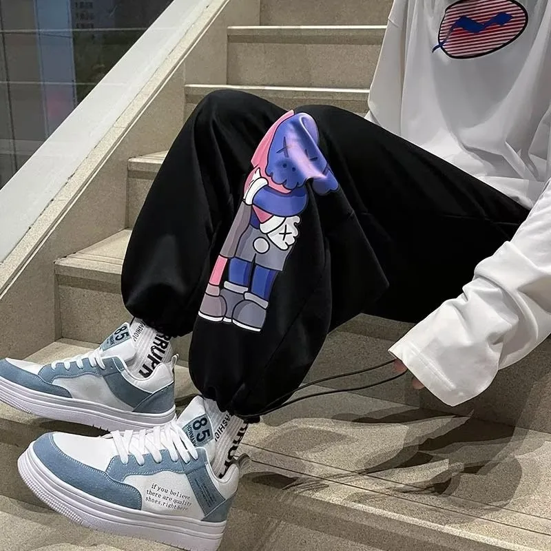 Men Pants Oversized Sports Pant Fashion Trend Fashionstyle Cartoon kwas Printed Long Pants Casual Sweatpants Plus Size M-8XL 3