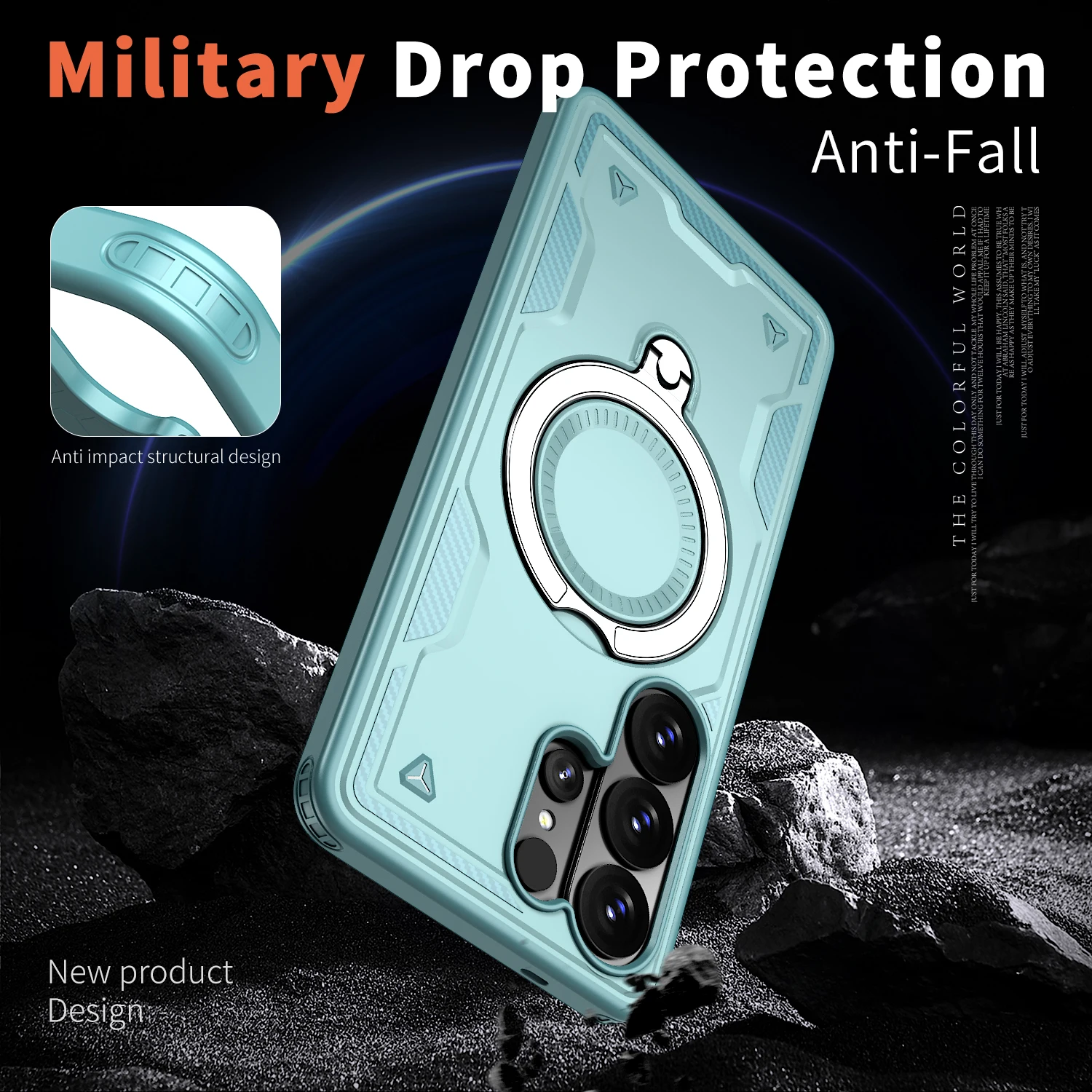 360° Rotating Stand Phone Case with Edge Bracket - Enhanced Protection and Versatility