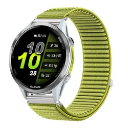 Nylon Loop Watch Strap Band - Adjustable Wristband Bracelet, 20mm/22mm Width - 20mm width (Green)