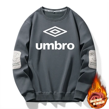 Umbro Fall and Winter Men Sweater Padded Thickened Bottoming Shirt Men Round Neck Pullover Casual Versatile Warm Top Clothes