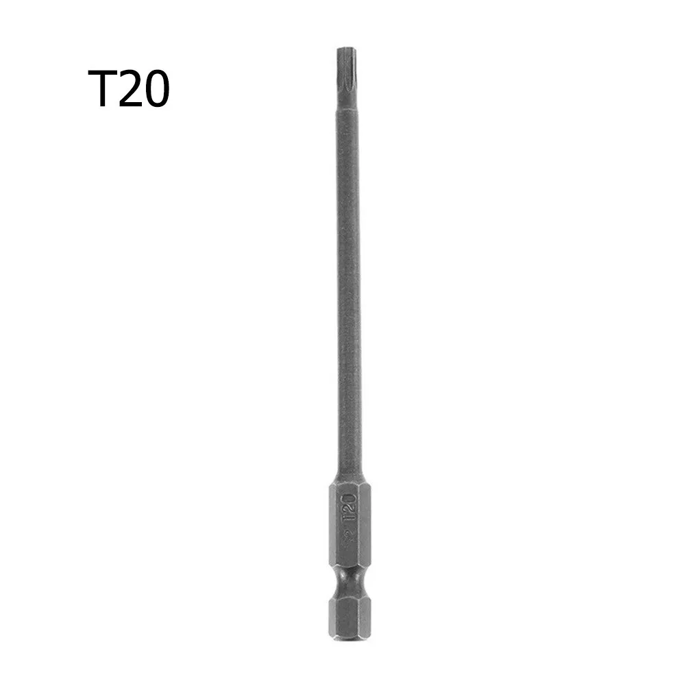 1Pcs Torx Screwdriver Bit 1/4'' Shank Hex Wind Drill Head 100mm Screw Wrench Magnetic Star T8 T10 T15 T20 T25 T27 T30 T40