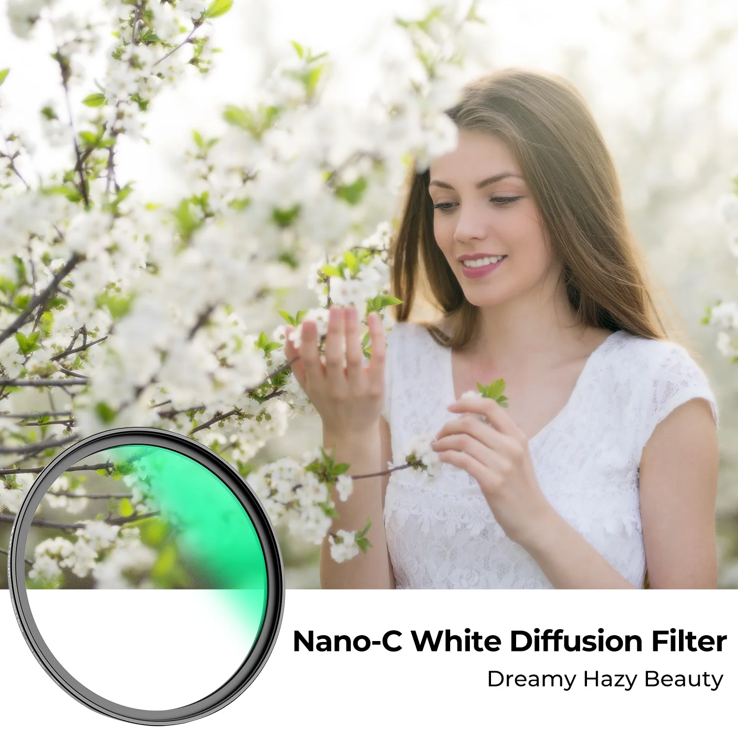K&F Concept C-Series White Mist Diffusion Filter 49-82mm Landscape Portrait Photography Portrait Photography Camera Lens Filter 4