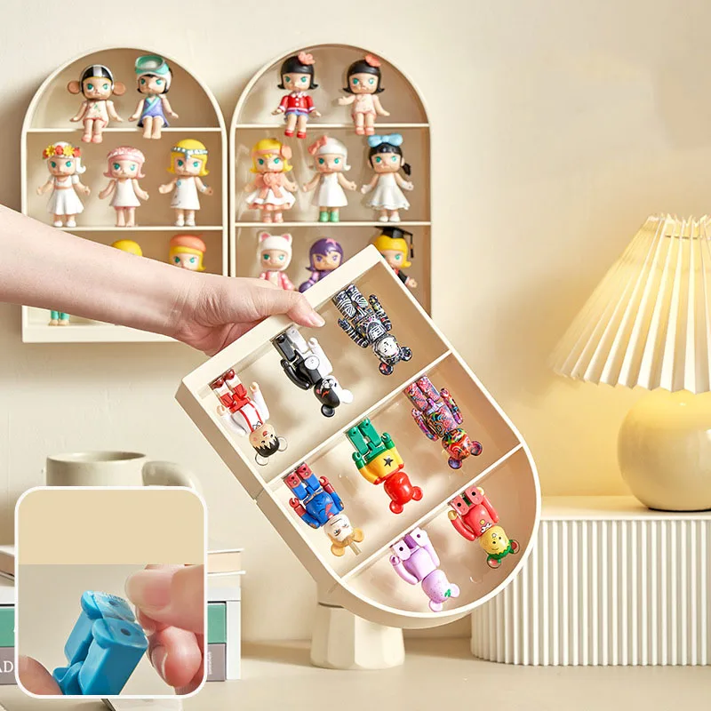 Acrylic Display Case Doll Hand Puppet Display Rack Wall Mounted Organizer