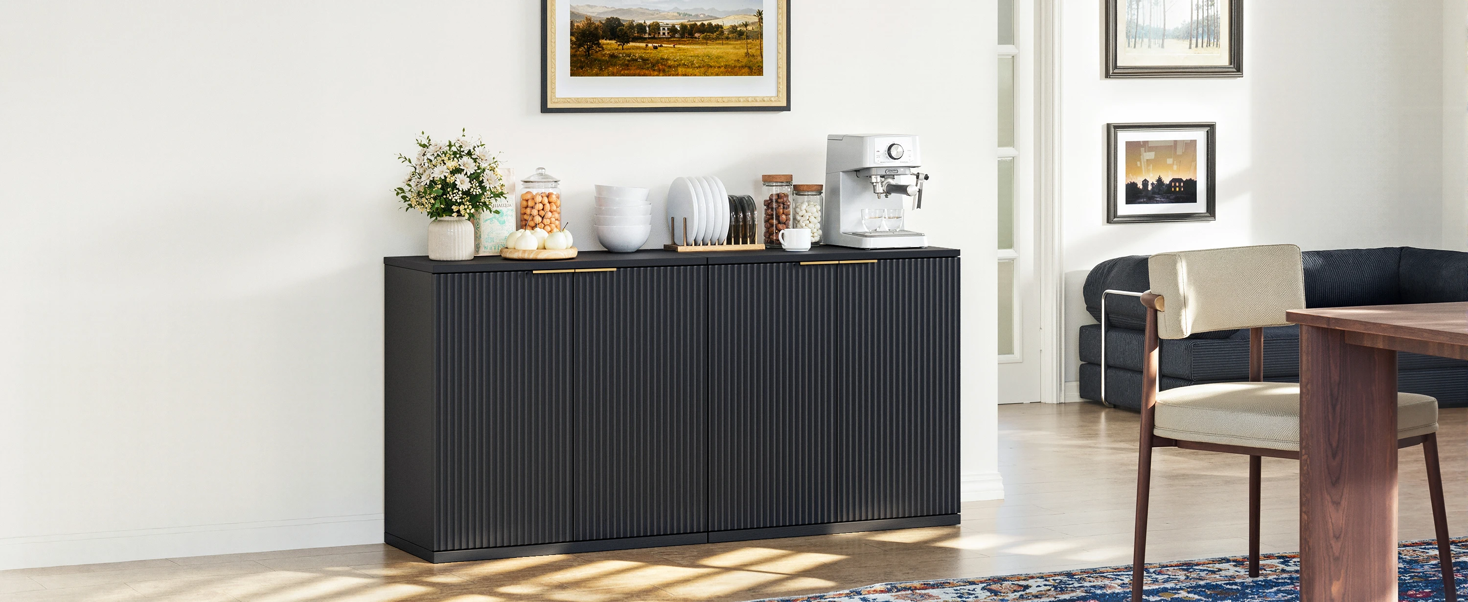 Moderner faltbarer Aufbewahrungsschrank mit Metallgriff, multifunktional für Wohnzimmer & Schlafzimmer, 60x30x70 cm. – Detail 23