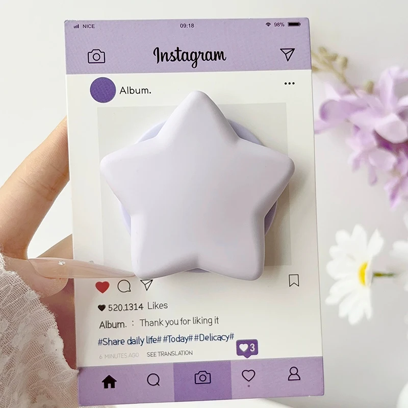 Magnetic Star-Shaped Silicone Ring Stand & Universal Phone Grip Holder