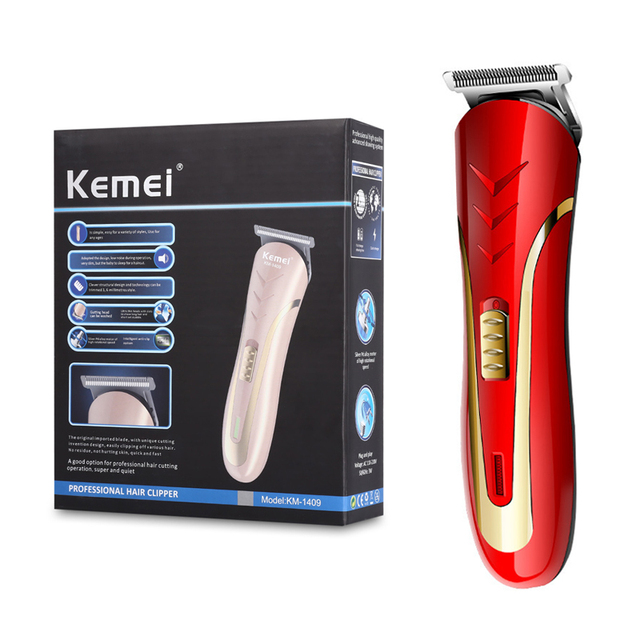 Low Noise Cordless Electric Hair Clipper Carbon Steel Cutter Head Quick Haircut With 4 Limit Combs Hair Trimmer 40D
