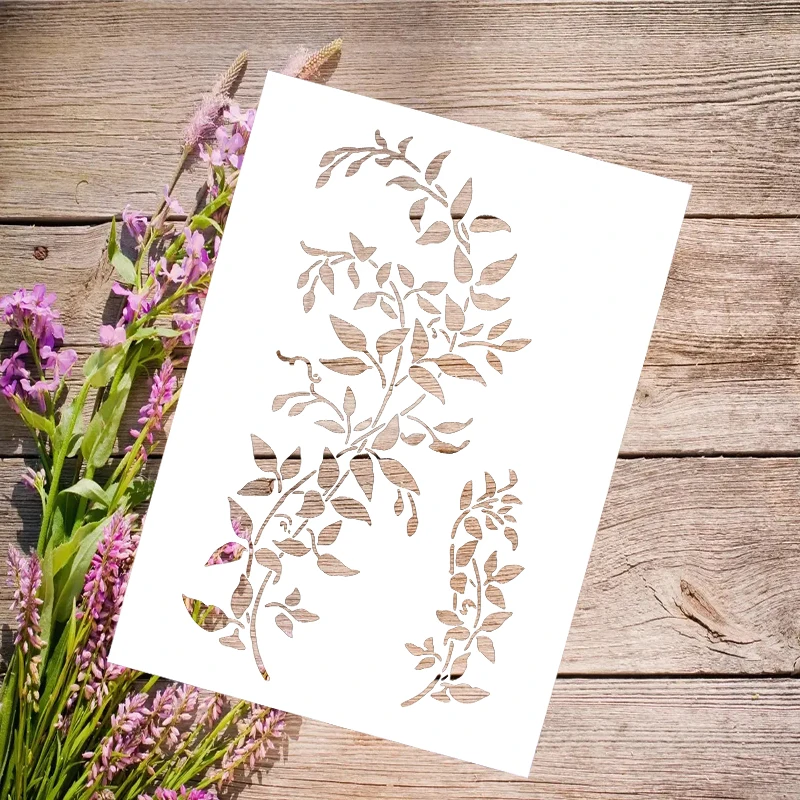 1pc Herb Pattern Template Stencils For DIY Painting On Fabric Canvas Wall Wood For Your Craft Projects projects