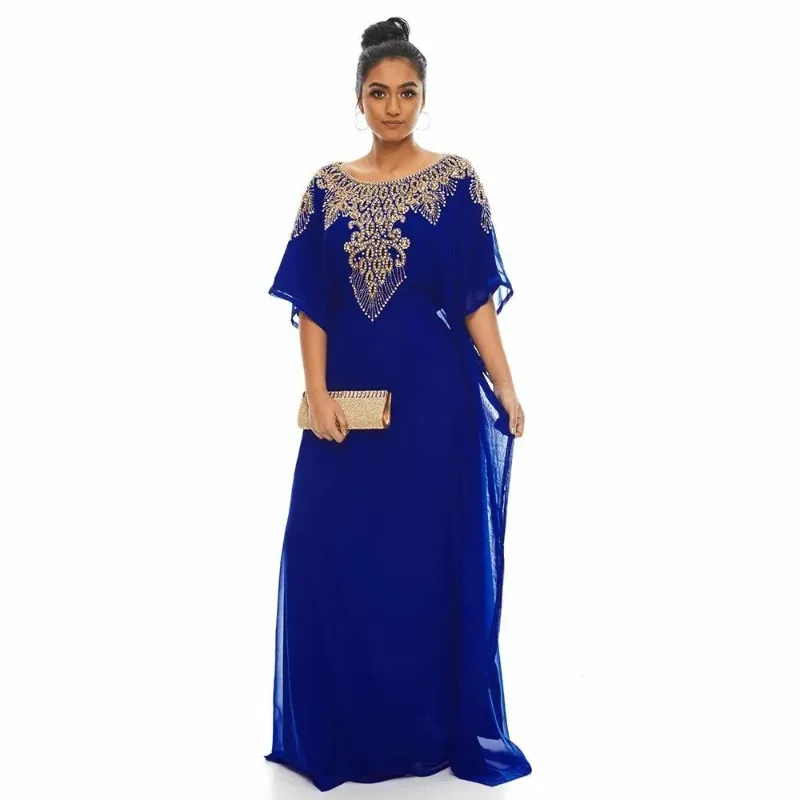 Elegant Farasha Fancy Jilbab Arabian Fancy Women's Dress Abaya Design European and American Fashion Trends