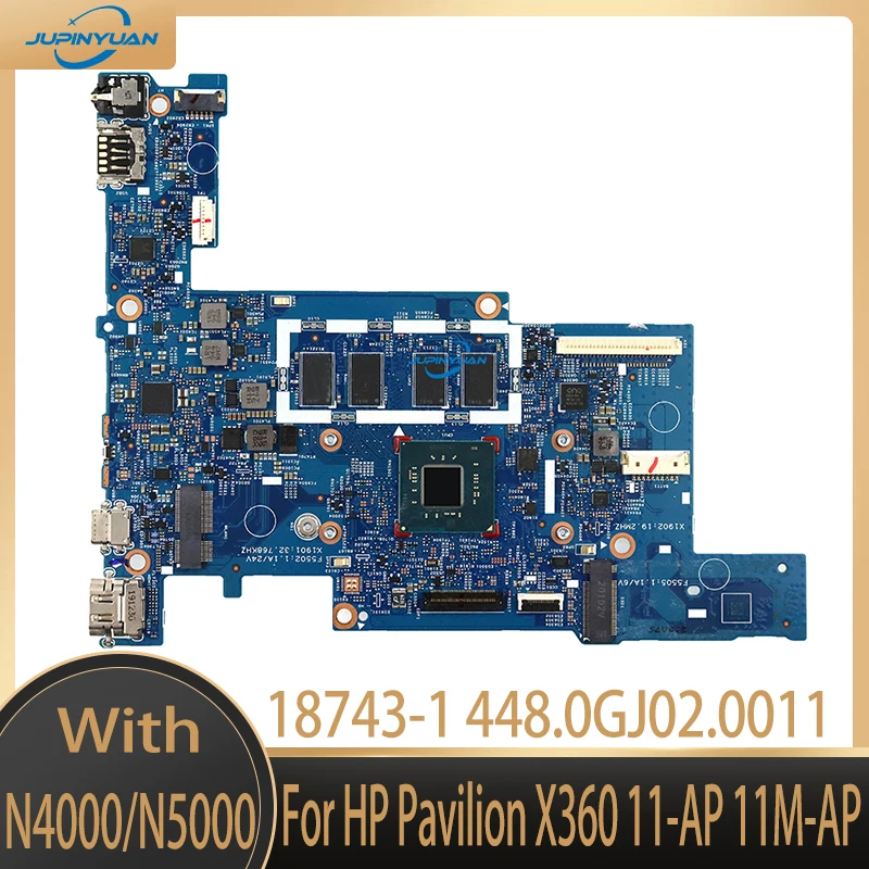 

For HP Pavilion X360 11-AP 11M-AP Laptop Motherboard With N4000 N5000 CPU 4GB-RAM 18743-1 448.0GJ02.0011 L52048-001 L52048-601