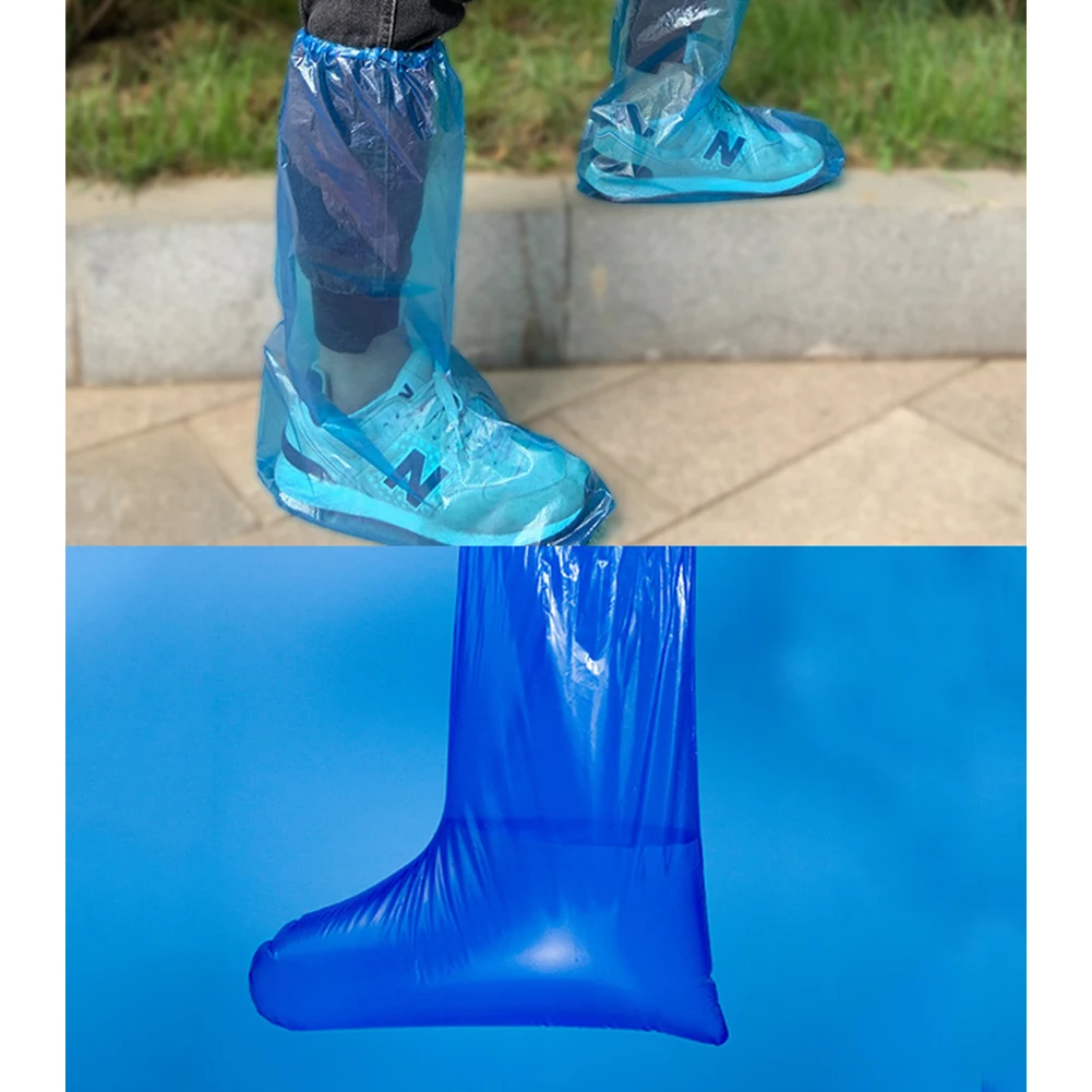 Protège-chaussures en plastique imperméable, 100 pièces, couvre-chaussures  jetables, bottes de pluie pour l'intérieur et l'extérieur, outils  réutilisables - AliExpress