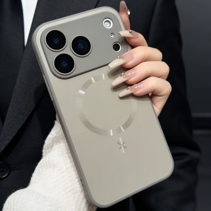 Luxurious Metallic Nano Frosted Wireless Charging Phone Case Cover