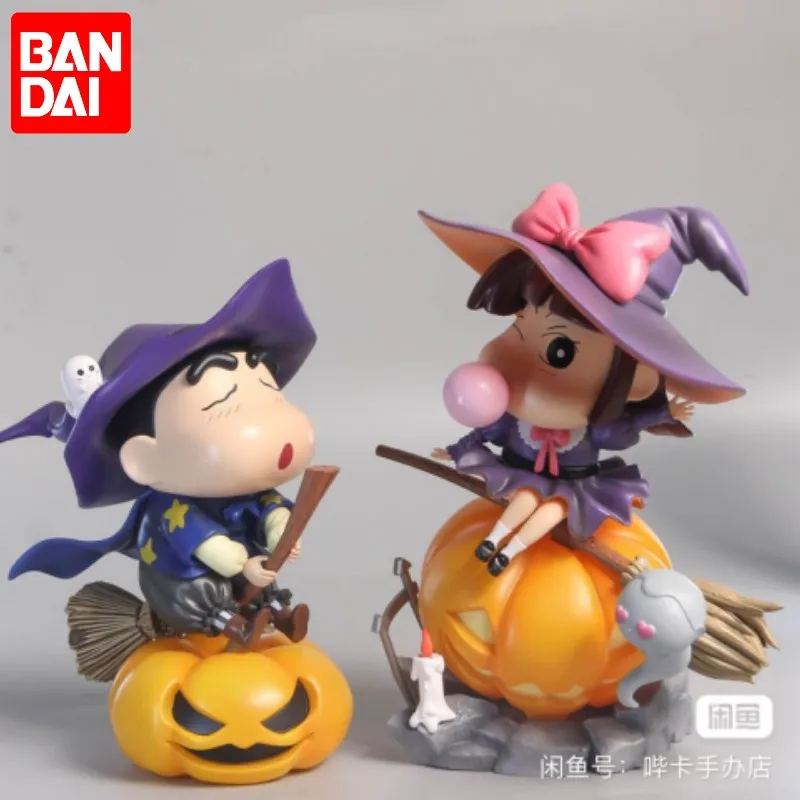 

18-20cm New Crayon Shin-chan Ai Jiang Xiao Ai Halloween Can Emit Light Figure Model Pumpkin Shape Gk Ornaments Gift Decorate Toy