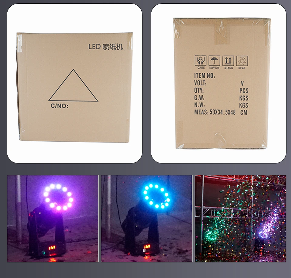 LED 1500W Paper Confetti Cannon Machine Electric Confetti Blower Paper Machine S