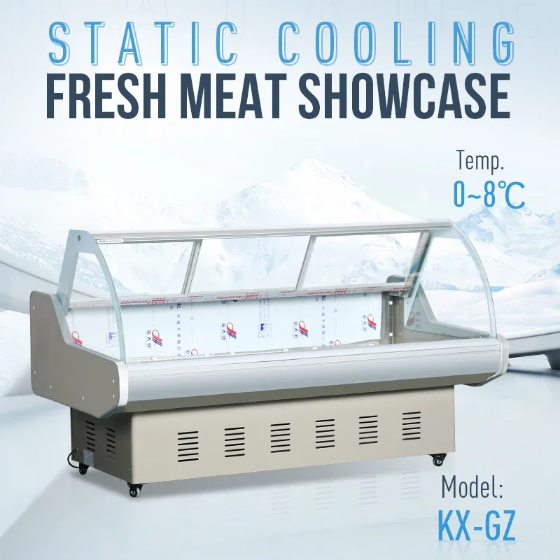 Supermarket Delicatessen Display Chiller Meat Freezer