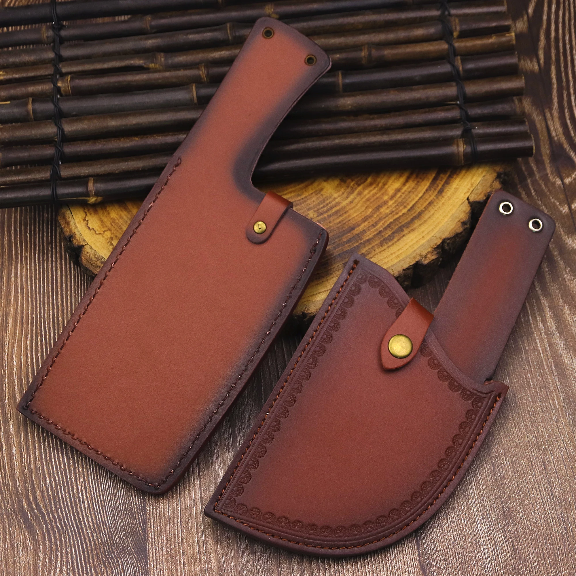 High-end hand stitched high quality knife sheath, suitable for kitchen knives, outdoor knives, camping kitchen knives 4