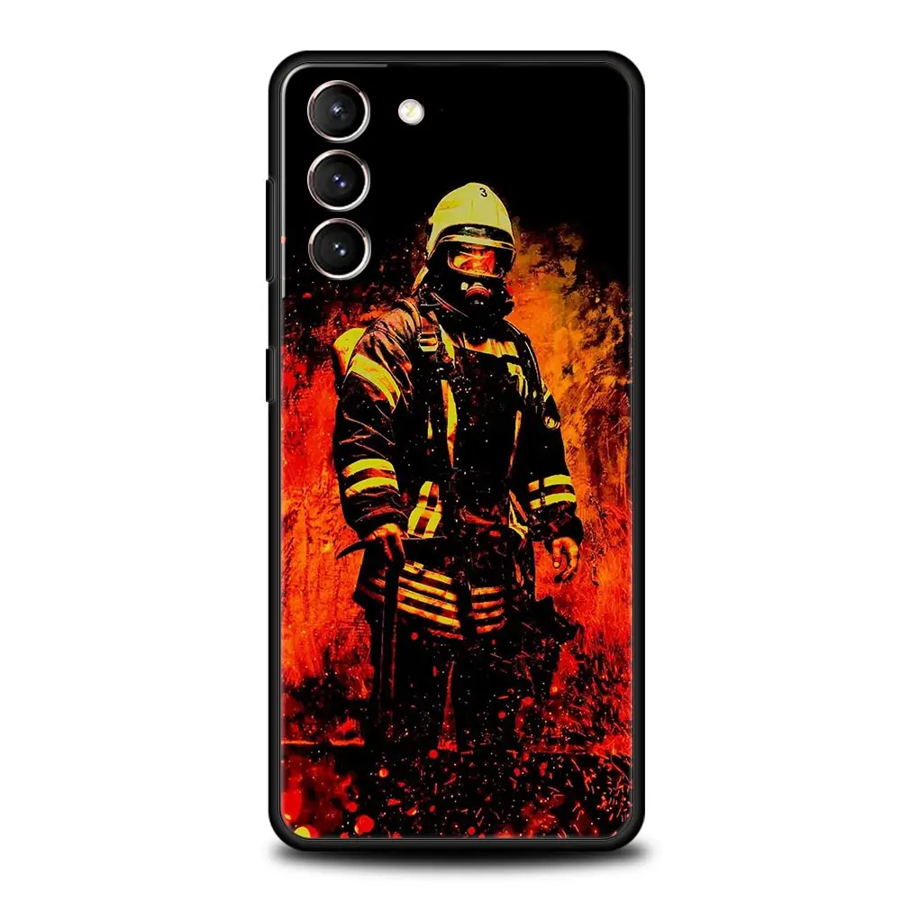 Firefighter Heroes Themed Protective Phone Case - Soft Cover