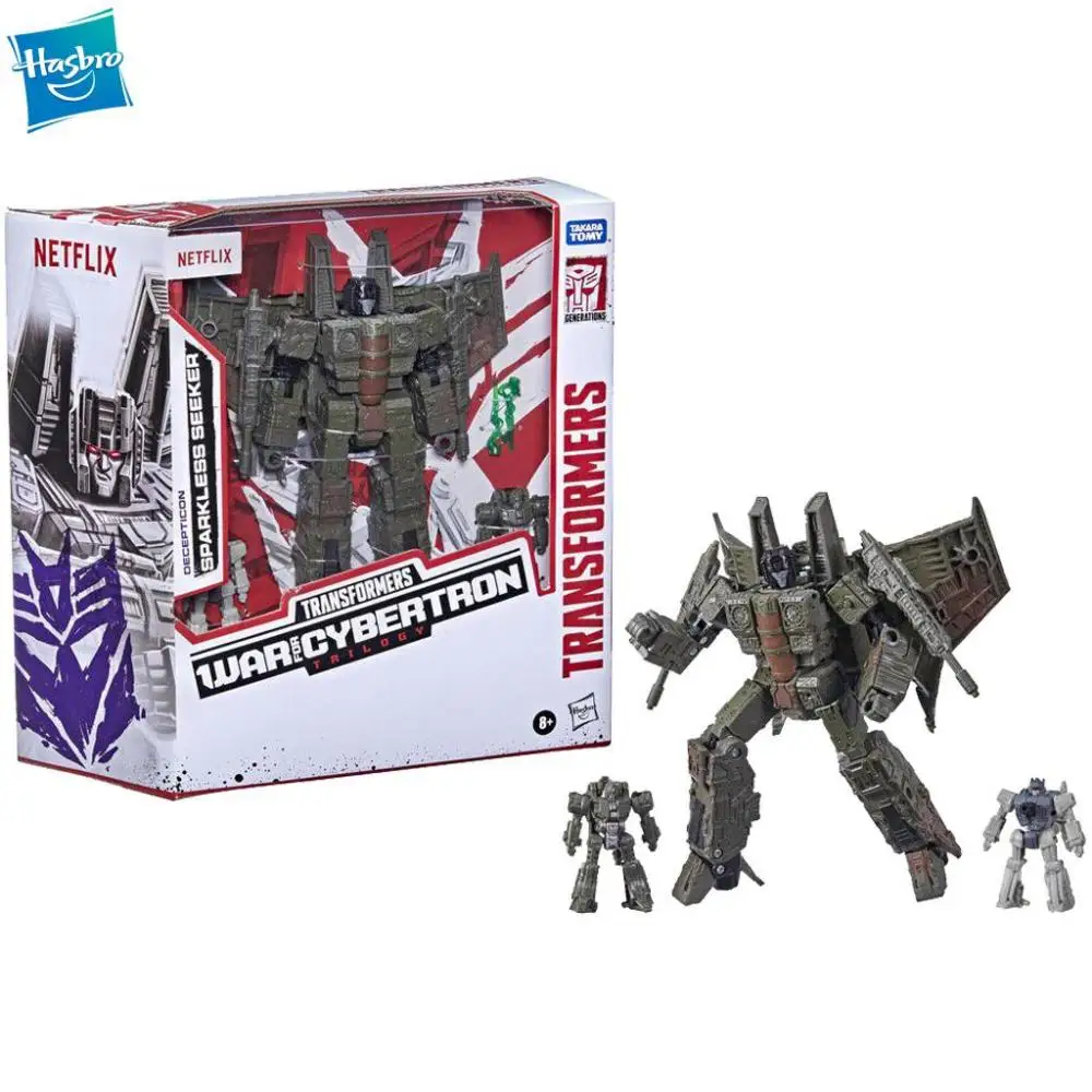 

Original Hasbro Transformers Toys Kingdom War for Cybertron Wfc Netflix Voyager Sparkless Seeker Misb 7-Inch Action Figure Model