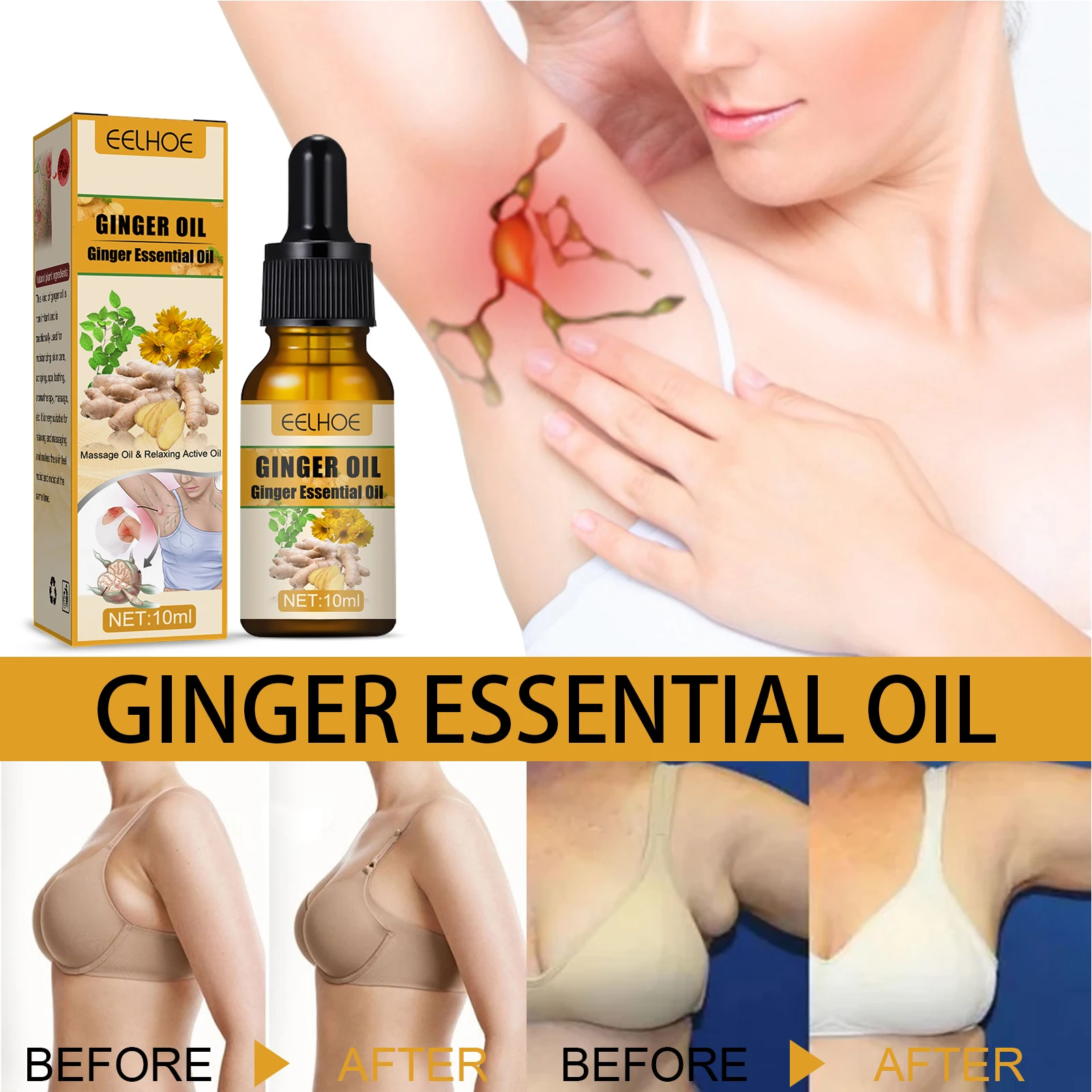 Aceite de jengibre seca, aceite de jengibre Natural para masaje de SPA, promueve metabolismo, Aceite Corporal Delgado, 10ml - AliExpress