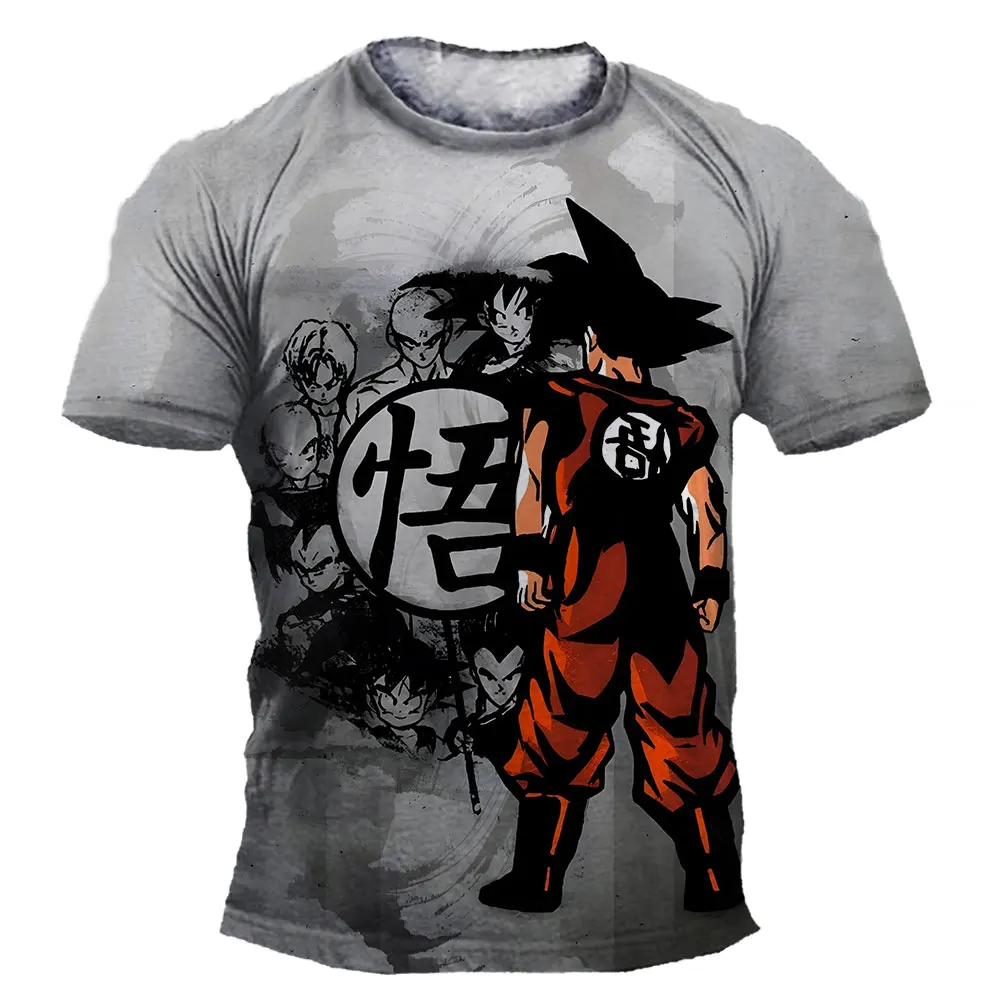 

Son Goku Men's T-shirt Dragon Ball Z T Shirt Super Saiyan Costume Tops Baby Boys T-shirts Children's Clothing Kids Anime Tees