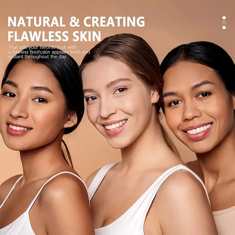 Dark Skin Foundation Oil Control Brighten Skin Bronze Powder Three-dimensional Primer Makeup 3 Colors