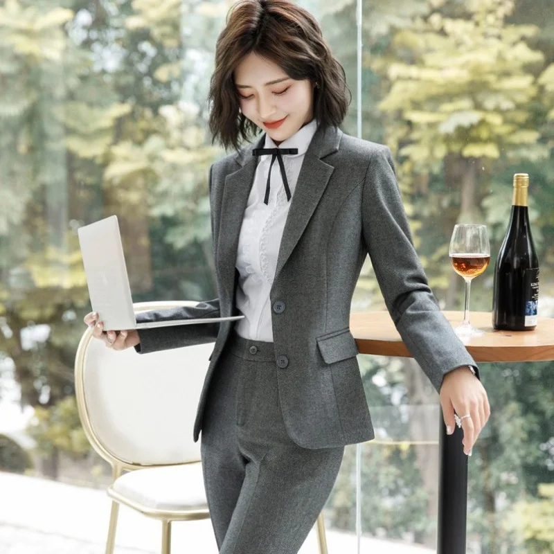 929 Autumn Business Attire Women's Suits Temperament Business Formal Wear Interview Suit Hotel Manager Work Clothes Work Clothes