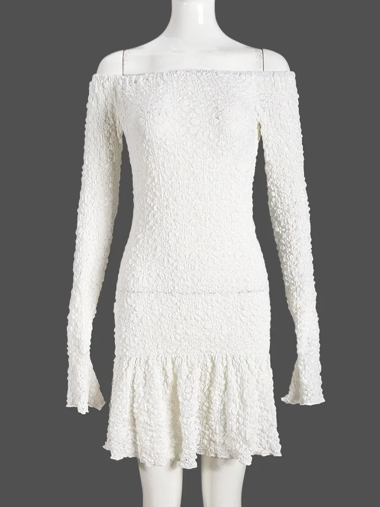 Wmstar Dresses for Women Wholesale Sexy One Shoulder Dress Wrapped High Elasticity Soft and Three Dimensional Fabric Sexy Club