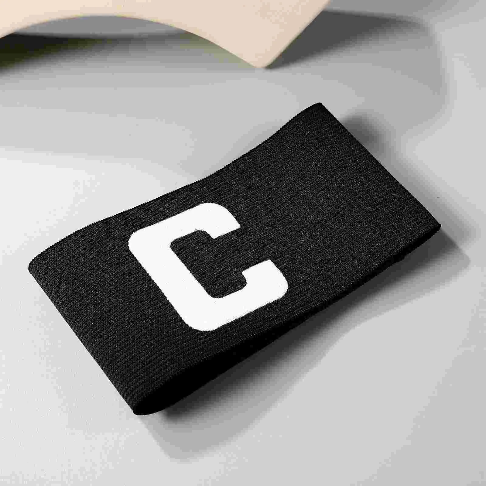 

Football Soccer Captain Armband Adjustable Soccer Rugby Basketball Bands (Black)