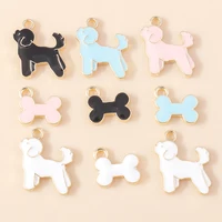 10 Breloques Émail Mignonnes en Forme d'Os de Chien, Nouveaux Charmes Animaux Adorables pour Boucles d'Oreilles, Bracelets, Colliers, Pendentifs, Fabrication de Bijoux Faits Main DIY 1