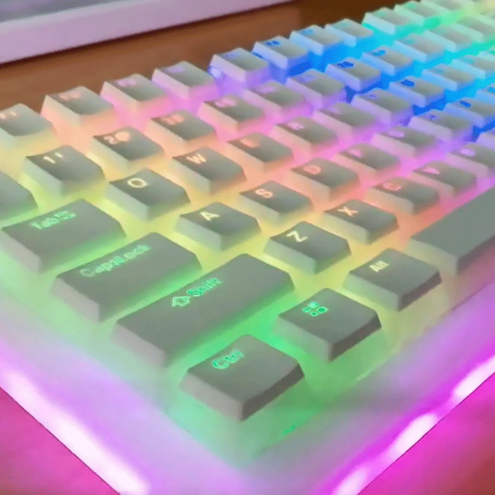 Touches Pbt Keycaps Clavier Arc-Ciel Colorées Durables Pour Gaming Et